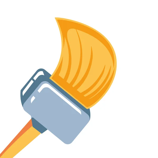 Paint brush tool isolated icon — Stock Vector