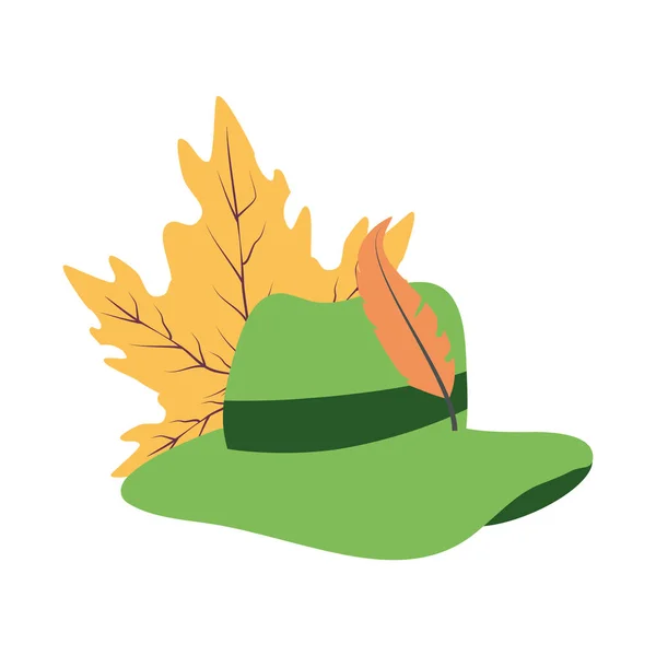 Cappello tirolese icona dell'oktoberfest germania — Vettoriale Stock