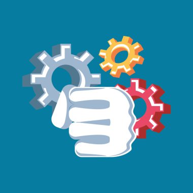 dişli pinions ile el yumruk gücü