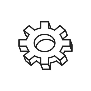 dişli pinyon makine izole simgesini