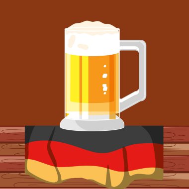 almanya bayrağı oktoberfest festivali ile bira kavanozu