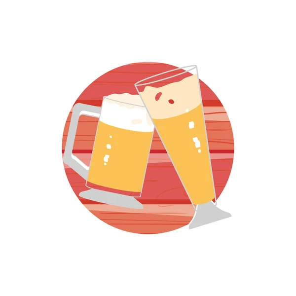 Pot de bière oktoberfest icône du festival — Image vectorielle