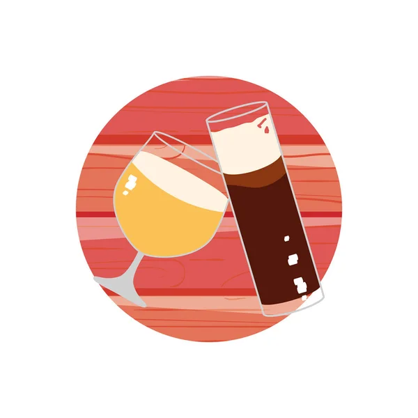ビールオクトーバーフェストアイコンのグラス — ストックベクタ
