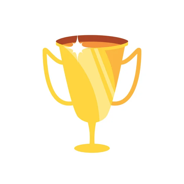 Trophy cup award isolated icon — Stock Vector