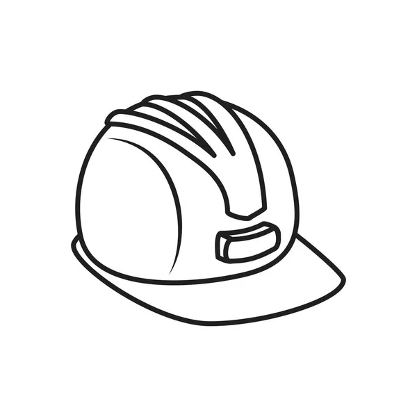 Helmet secure protection isolated icon — Stock Vector