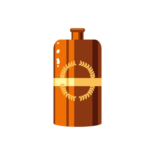 Botella cerveza oktoberfest festival icono — Vector de stock