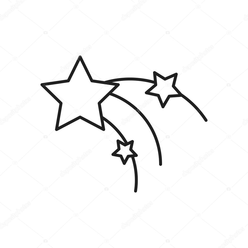 set of stars isolated icon