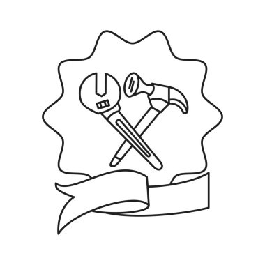 çekiç ve kurdele ile anahtar anahtarı