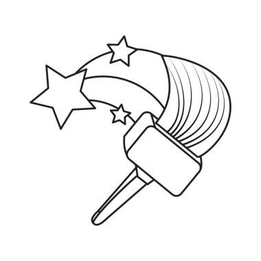 boya fırçası ile yıldız kümesi