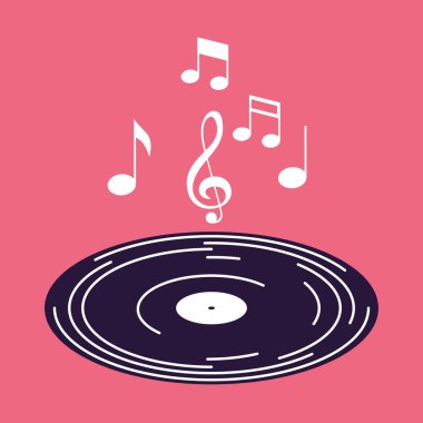 notalar müzik ile uzun oyun ile poster