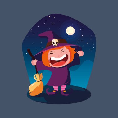 cadı kılığında sevimli kız