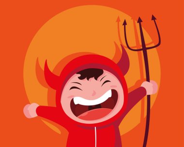 şeytan kılığında sevimli çocuk