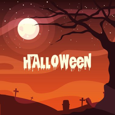 sahne cadılar bayramı mezarlık posteri