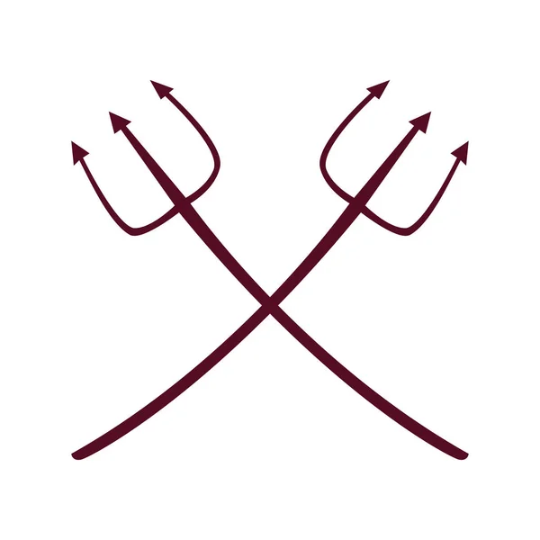 Twi trident icon on white background — Stock Vector