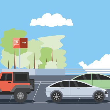 park bölgesi kentsel sahne simgesi