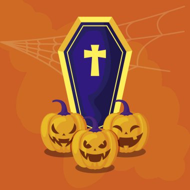 tabut geleneksel ile halloween kabaklar