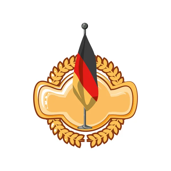 Bandeira do país da alemanha em selo de selo de pólo — Vetor de Stock