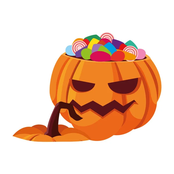 Crianças em trajes halloween imagem —  Vetores de Stock