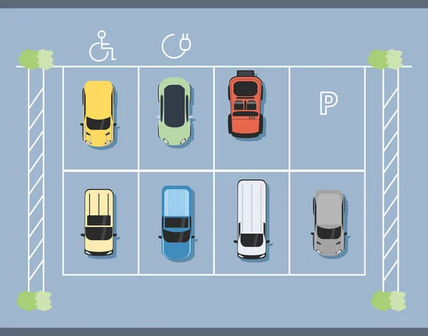 Parking zone urban scene icoon — Stockvector