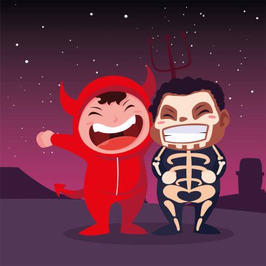 cadılar bayramı kostümleri görüntü çocuklar