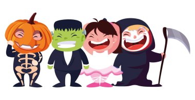 cadılar bayramı kostümleri görüntü çocuklar