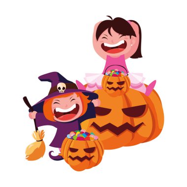 cadılar bayramı kostümleri görüntü çocuklar