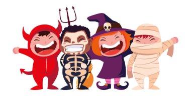 cadılar bayramı kostümleri görüntü çocuklar