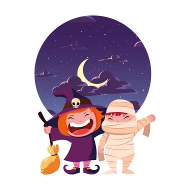 cadılar bayramı kostümleri görüntü çocuklar