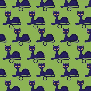 cadılar bayramı kedi kedi desen