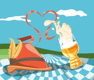 tiroline şapka ile oktoberfest kutlama günü