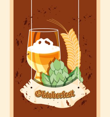 bira bardağı ile oktoberfest kutlama günü