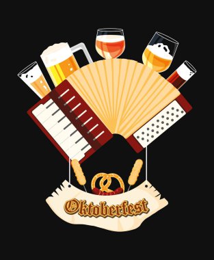 bira bardakları ile oktoberfest kutlama günü