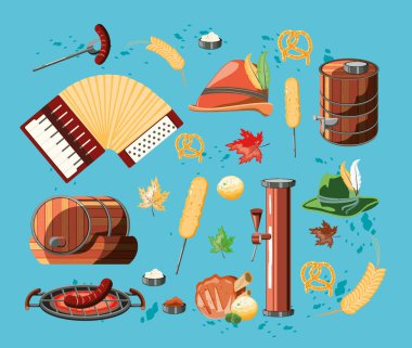 set simgeleri ile oktoberfest kutlama günü