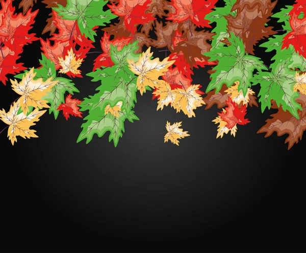 Кленові листя осінній візерунок фон — стоковий вектор