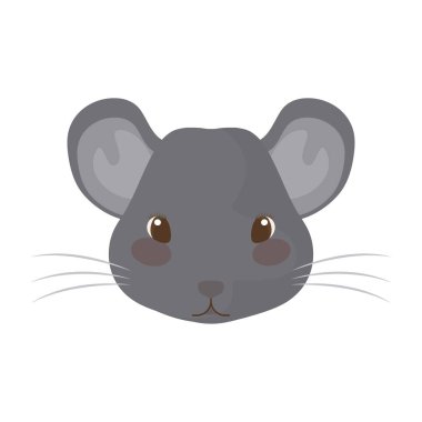 beyaz arka plan ile sevimli fare başkanı