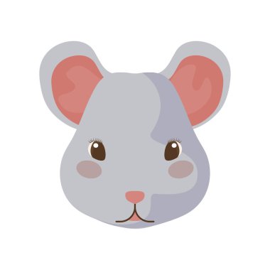 beyaz arka plan ile sevimli fare başkanı