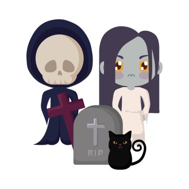 simgeler cadılar bayramı ile gizlenmiş sevimli çocuklar