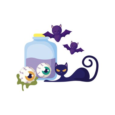 simgeleri cadılar bayramı ile mezarlık mezar taşı sahne