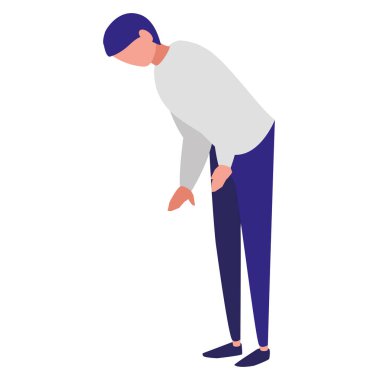 Avatar man simgesi vektör illüstrasyonu