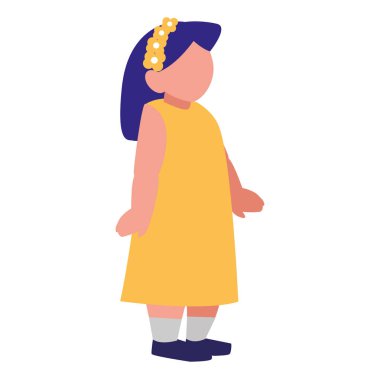 avatar kız tasarım vektör illüstrasyon