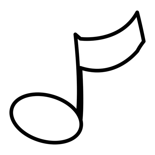 Musikalische Note Symbol Vektor Illustration — Stockvektor