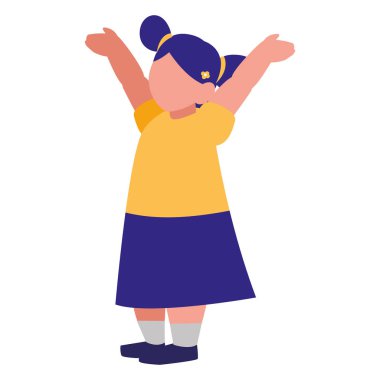 avatar kız tasarım vektör illüstrasyon