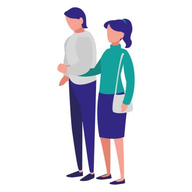 avatar çift simge vektör illüstrasyon