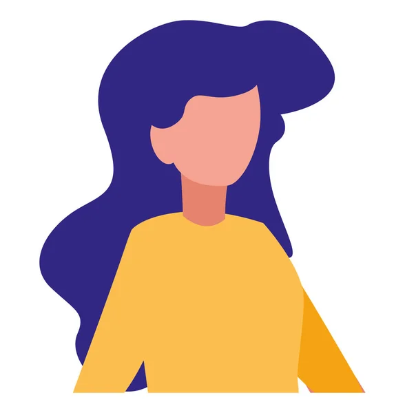 Avatar vrouw pictogram vector illustratie — Stockvector
