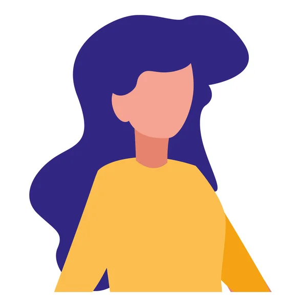 Avatar mujer icono vector ilustración — Archivo Imágenes Vectoriales