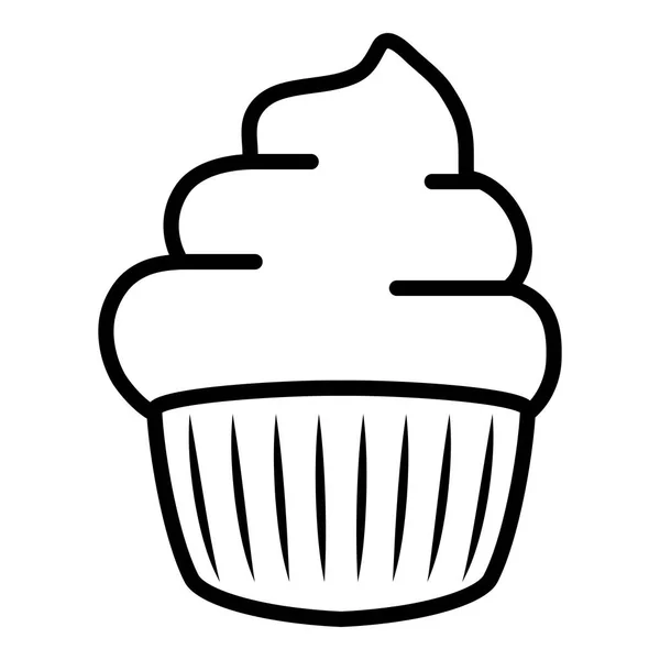 Dolce disegno cupcake vettoriale illustrazione — Vettoriale Stock