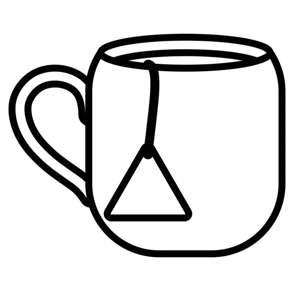 Thé tasse icône vecteur illustration — Image vectorielle