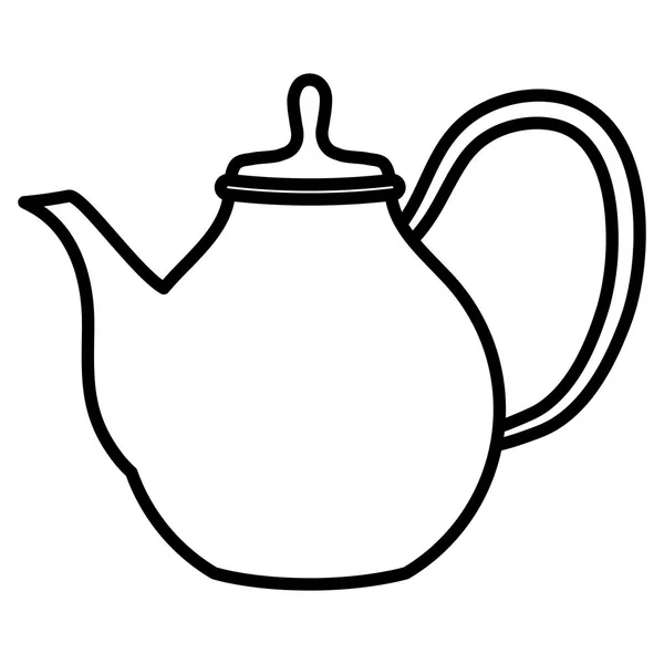 Çaydanlık simgesi resim vektör illüstrasyon — Stok Vektör