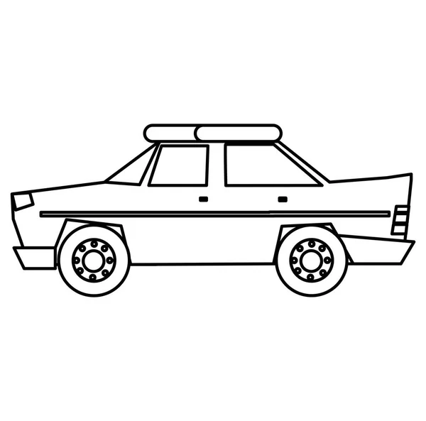 Поліцейський автомобіль значок Векторні ілюстрації — стоковий вектор