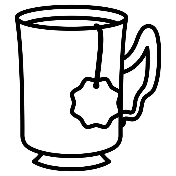Tazza di tè icona vettoriale illustrazione — Vettoriale Stock